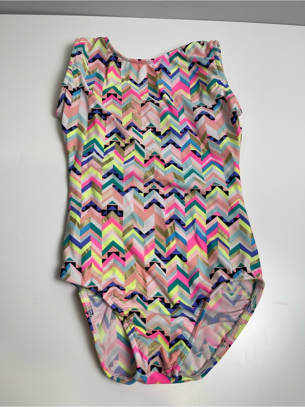 Girls' gymnastics dance Multicolor Chevron Dance Leotard Eurostars small